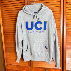 UC Irvine UCI Anteaters Hoodie Gray Sweatshirt Mens Medium Established 1965